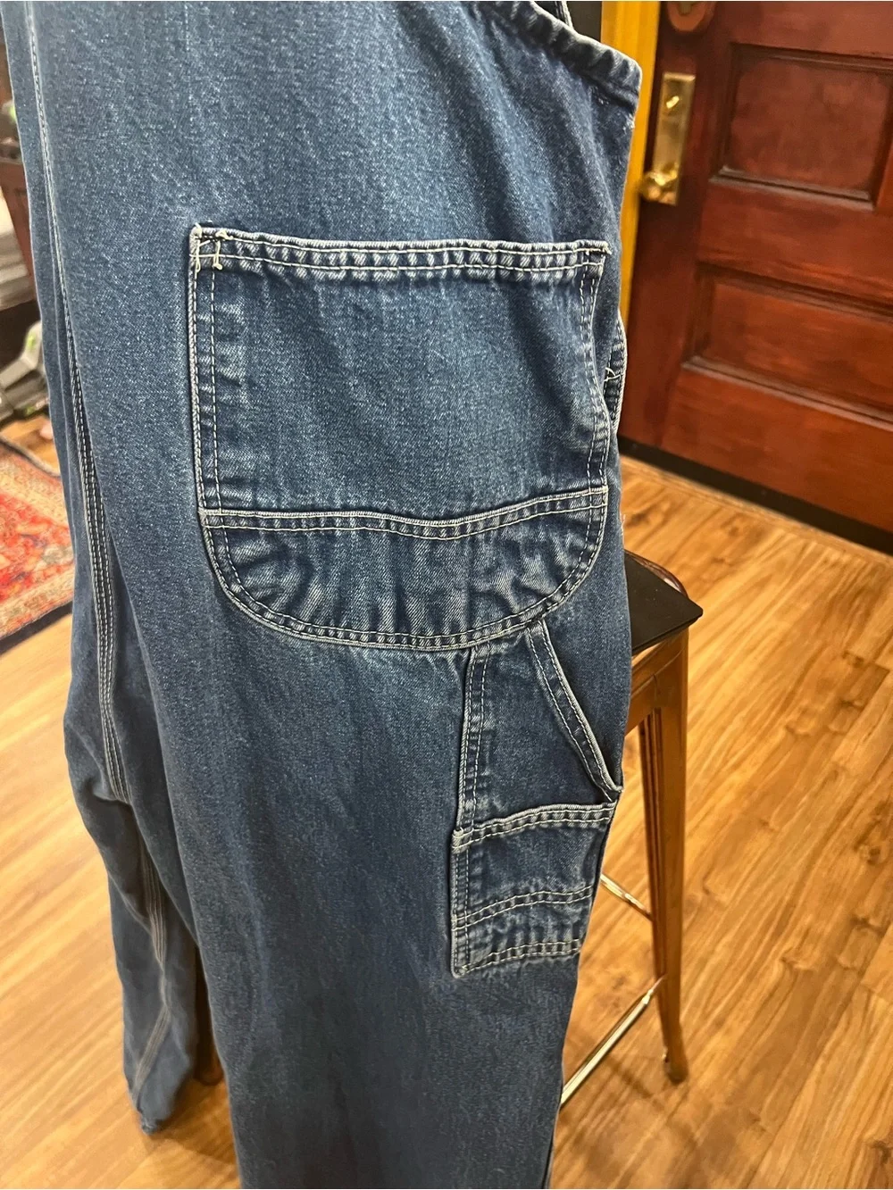 Relaxed Fit Denim Overalls in Blue - Classic Casual Workwear